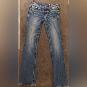 Flared mid rise Miss me jeans